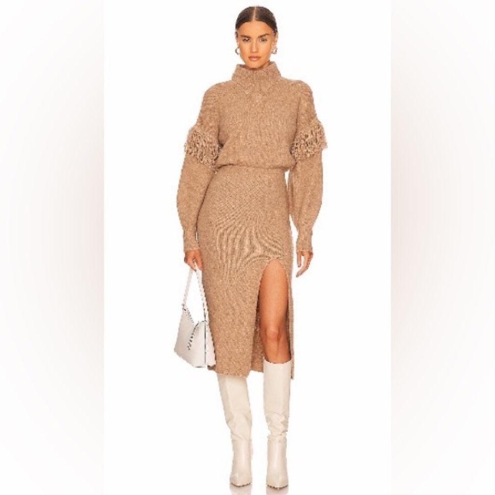 Saylor Angelle Sweater Dress in Oatmeal